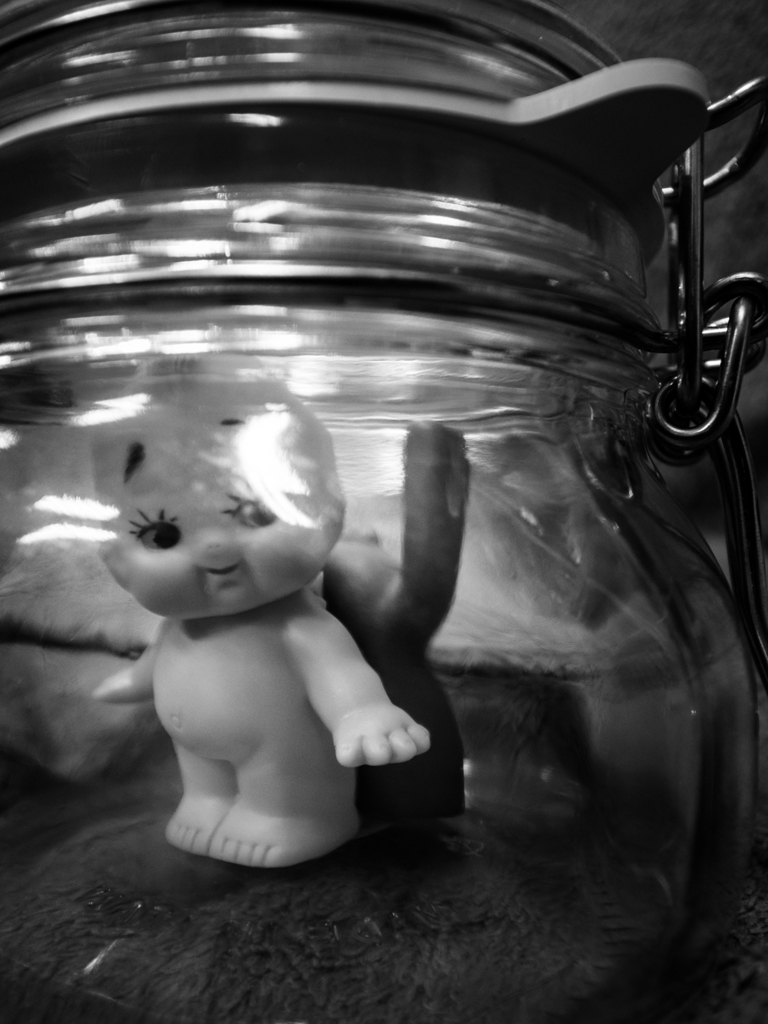 Kewpie in a jar