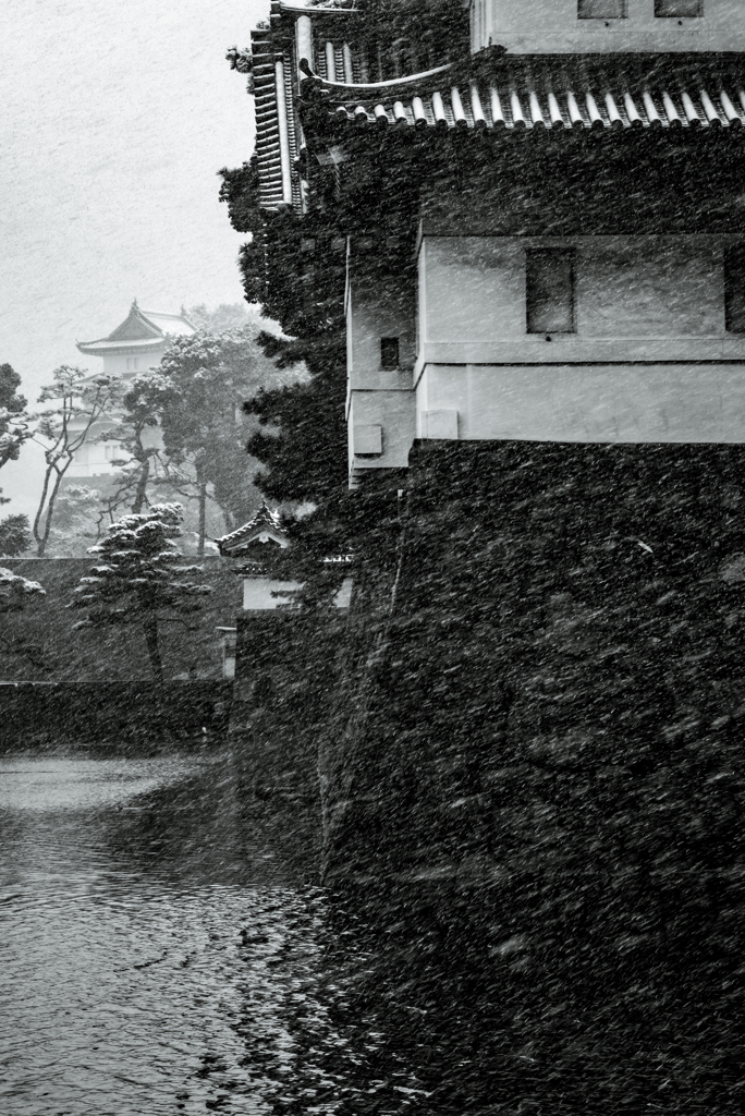 千代田城雪景・辰巳櫓と富士見櫓