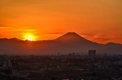 富嶽・平成廿六年師走の夕暮れ