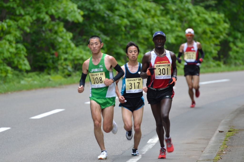 ３０km付近　トップ集団