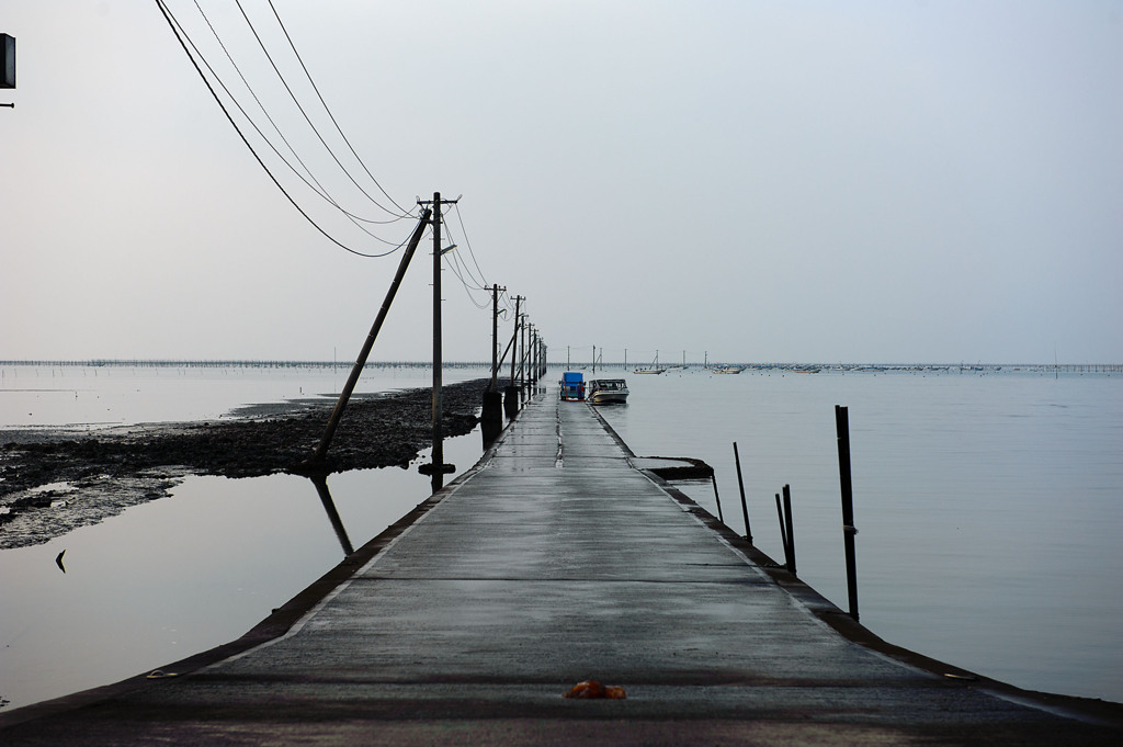 Road where it faces sea