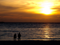 2011大晦日　夕日と恋人