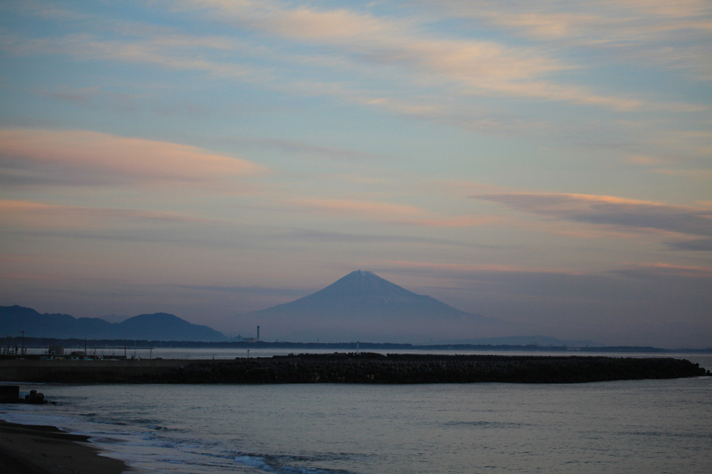 相良海岸から見た富士山