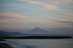 相良海岸から見た富士山