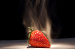 smoking strawberry