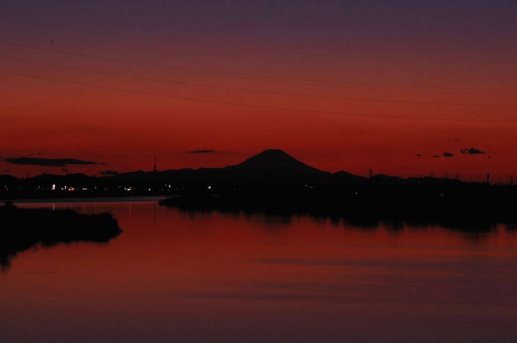 夕焼け富士
