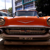 an old orange chevy