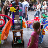a balloon artist and a girl