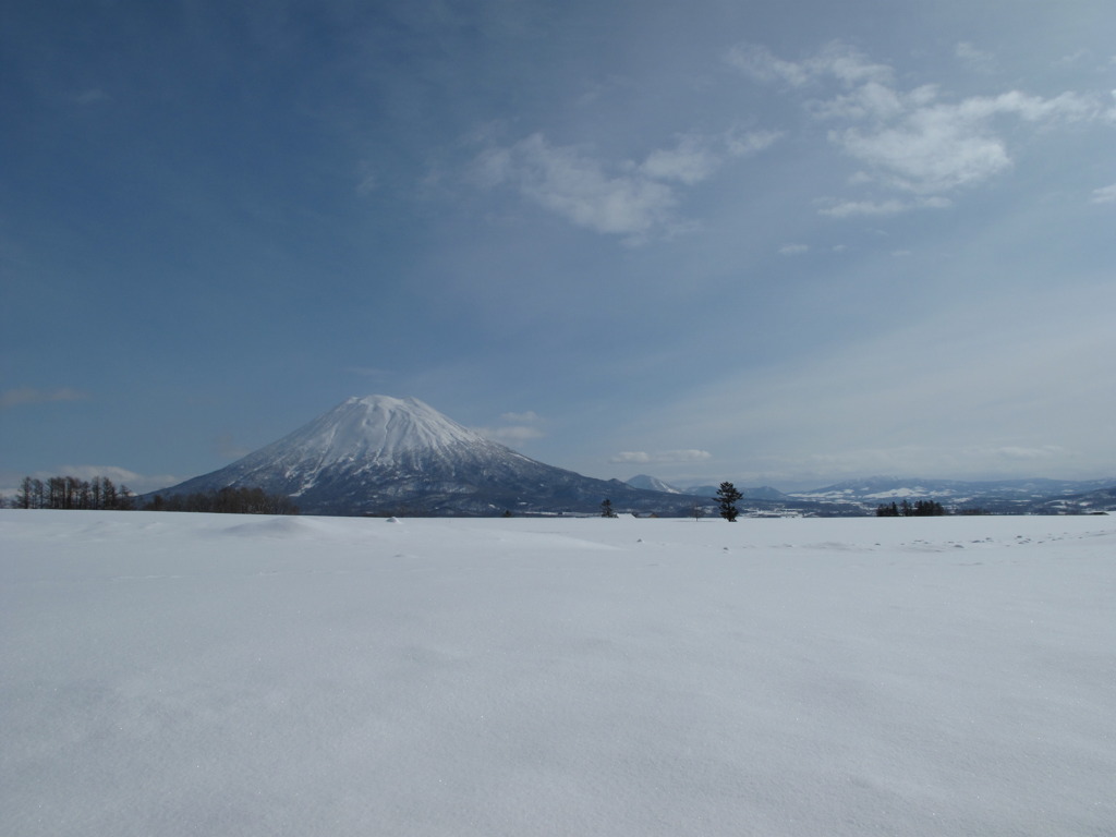 冬の羊蹄山