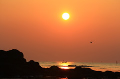 日本海夕景