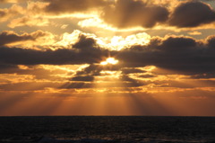 冬の日本海夕景
