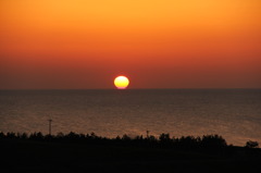 内灘海岸に沈む