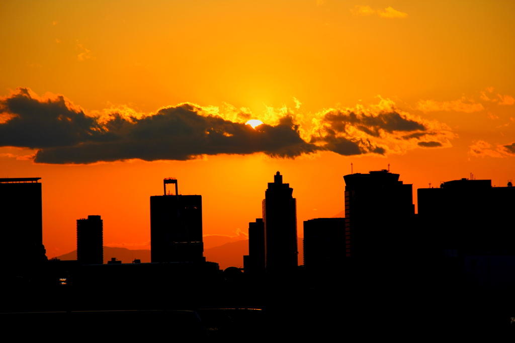 夕日