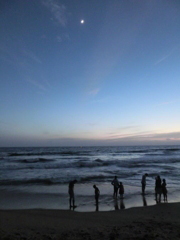  People playing at beach