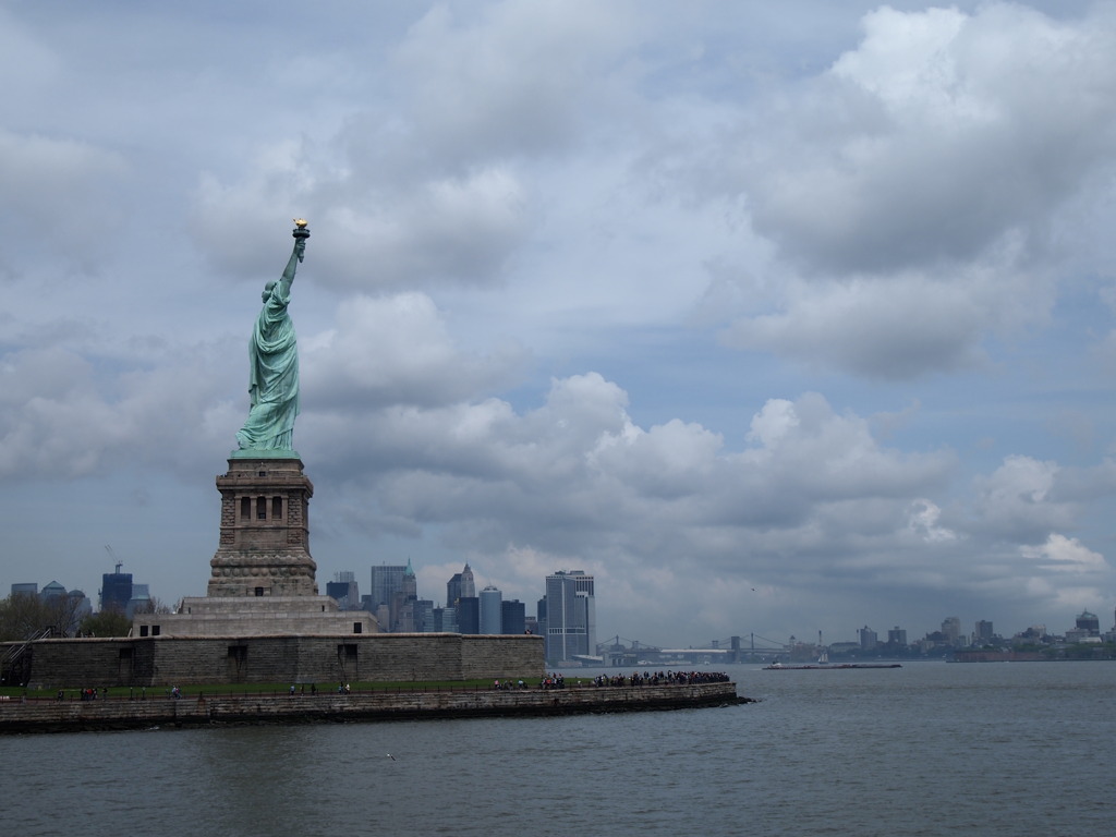 On the way to Liberty Island