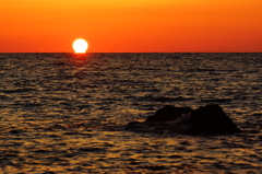 越前の夕日