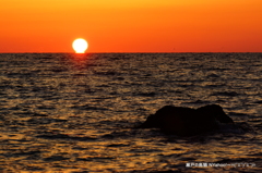 越前の夕日