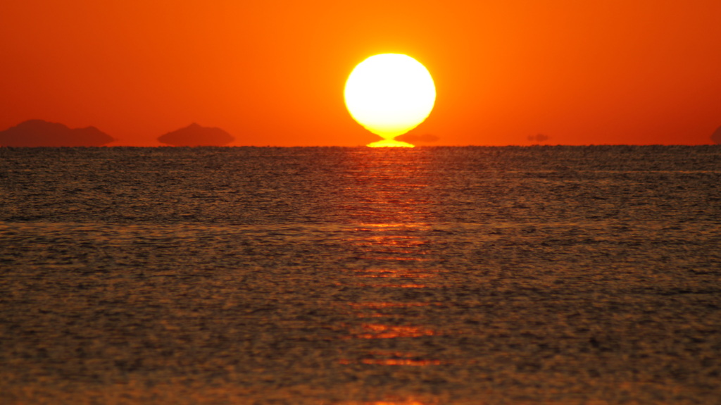 瀬戸内海で