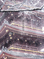 雪降る上野