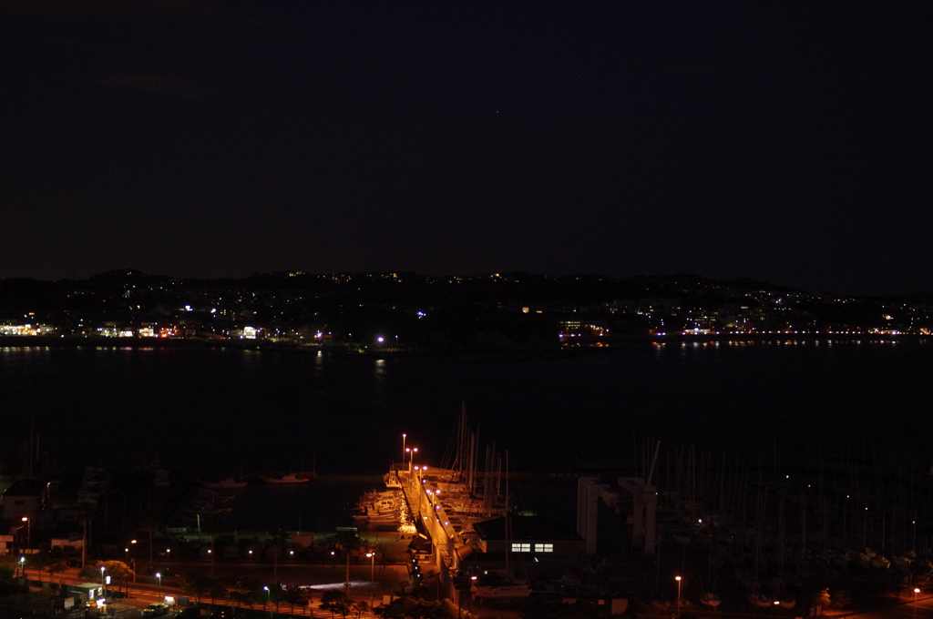 江ノ島からみた湘南の夜景