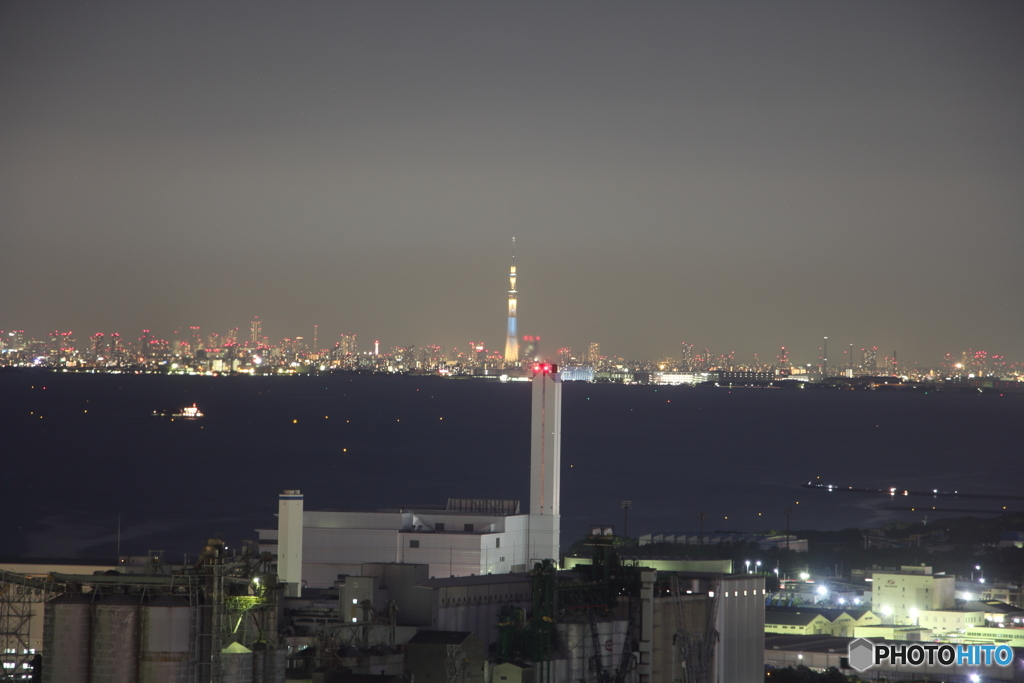 千葉ポートタワーからの夜景