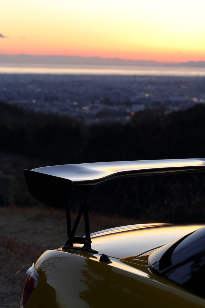 S2000と夕景