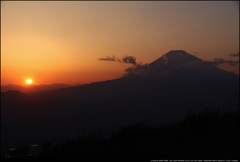 富士の夕景