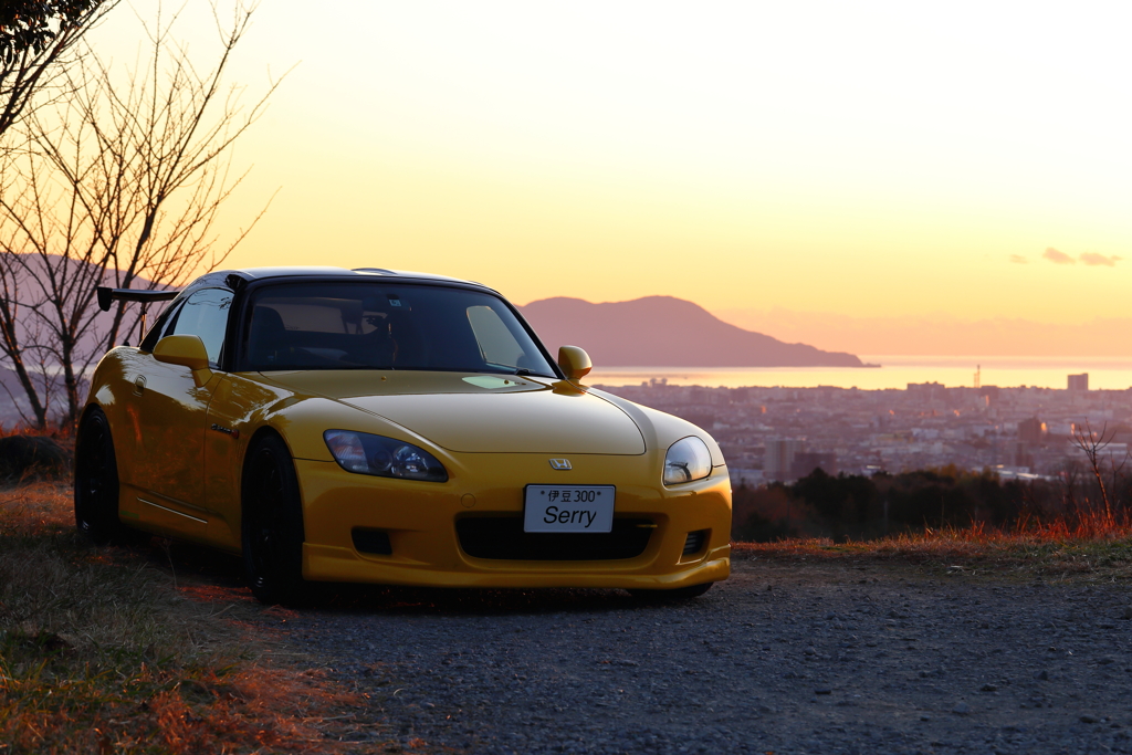 S2000と夕景