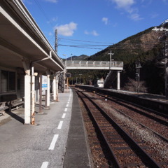 無人駅のホームから