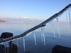 飛沫氷と比叡山