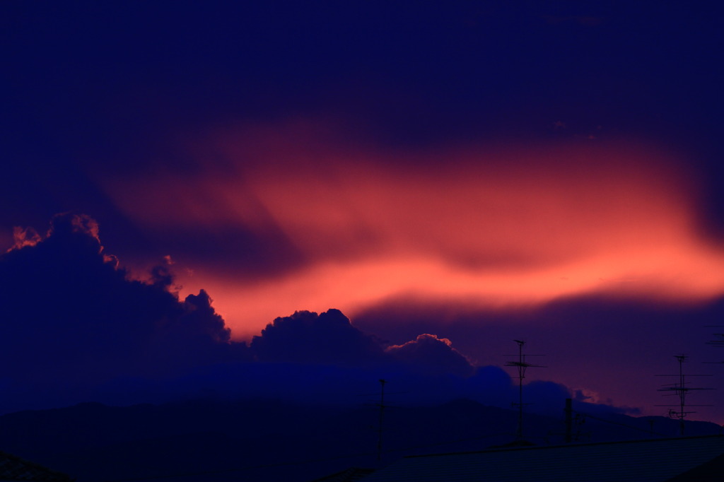 今日の夕日