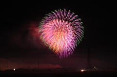 暮れゆく夜と空の華３