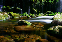 春の元滝伏流水