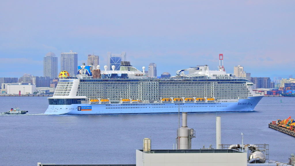 神戸出港の「Spectrum of the Seas 168,666tons」④