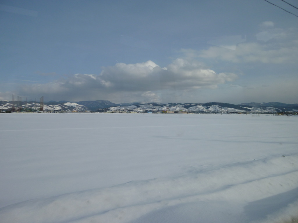 黒石雪景色