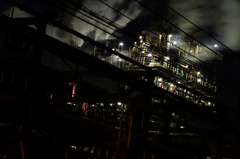 真夜中。