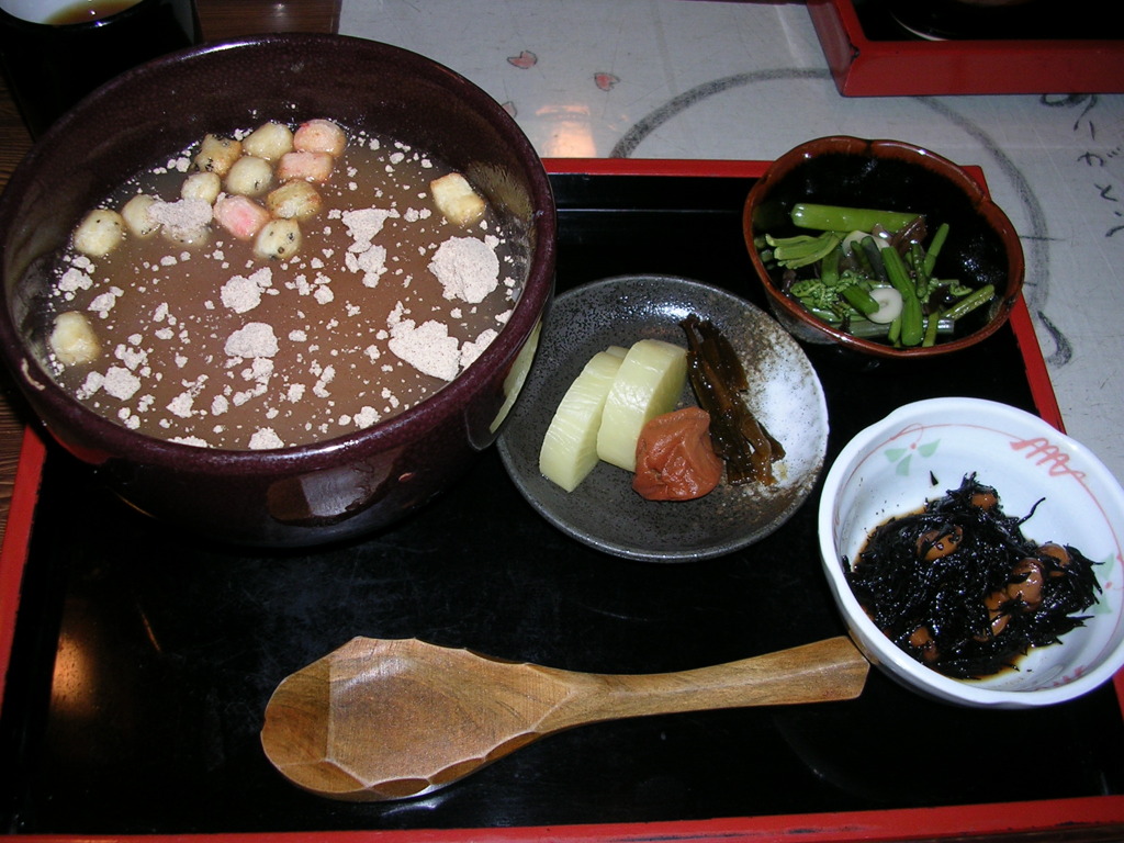 奈良　法隆寺門前の茶粥