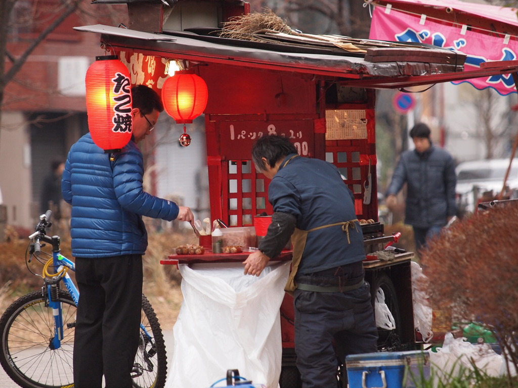 たこ焼き食べたい・・冬・新宿