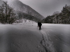 2011年2月梓川・・徳沢付近
