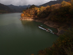 夕景・・川俣湖