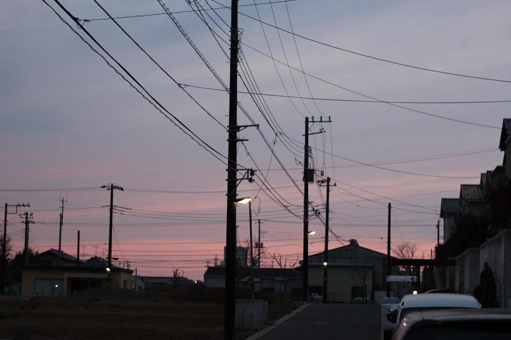 近所の夕日