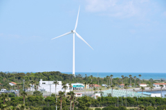 ＜日本の灯台・番外＞竜洋海浜公園付近の風車