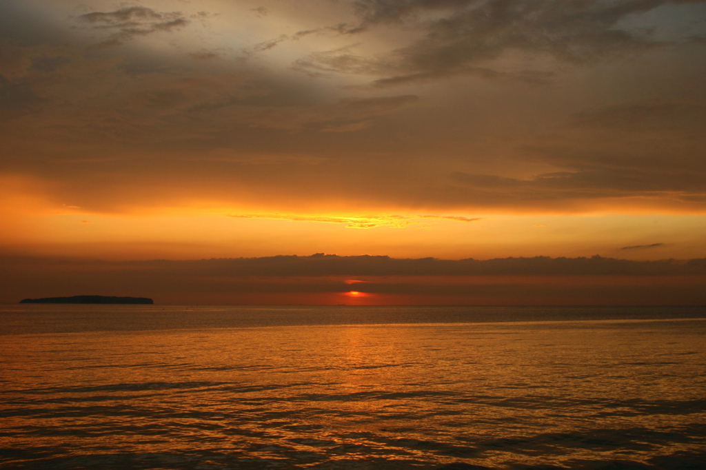 黄金色の夕景