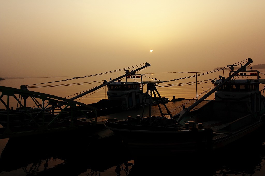 宮島口の夜明け