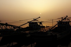 宮島口の夜明け