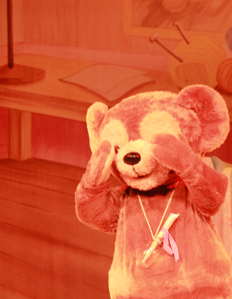 ダッフィー『キャ～～！』・・・(/ω・＼)ﾁﾗｯ