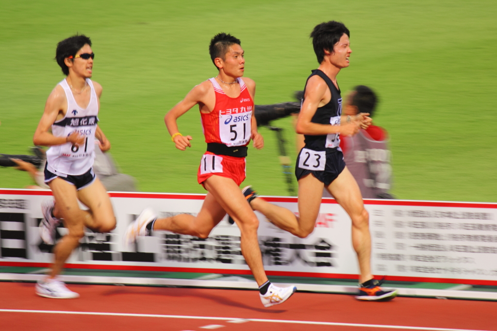 陸上日本選手権　1万メートルにて