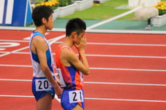 スタート直前の集中