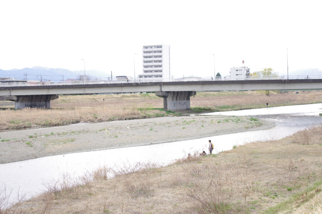 とある河川敷の一光景