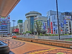 駅前風景（HDRアート）
